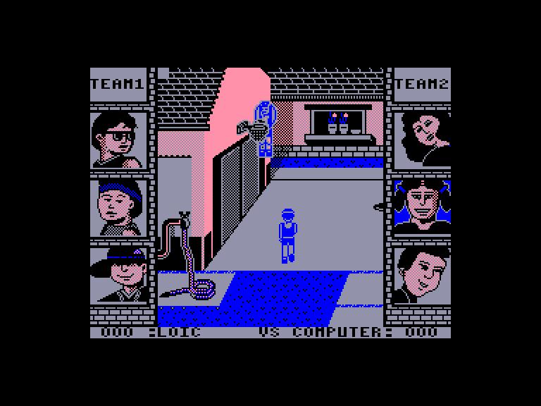 screenshot of the Amstrad CPC game Street sports basketball by GameBase CPC