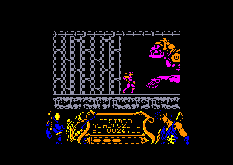 screenshot of the Amstrad CPC game Strider by GameBase CPC