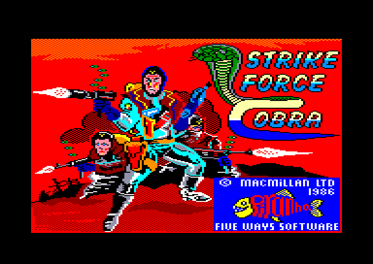 screenshot of the Amstrad CPC game Strike force cobra by GameBase CPC