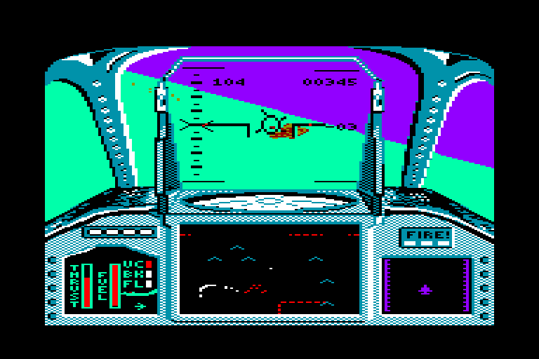 screenshot of the Amstrad CPC game Strike force harrier by GameBase CPC