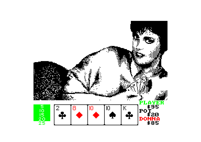 screenshot of the Amstrad CPC game Strip Poker II by GameBase CPC