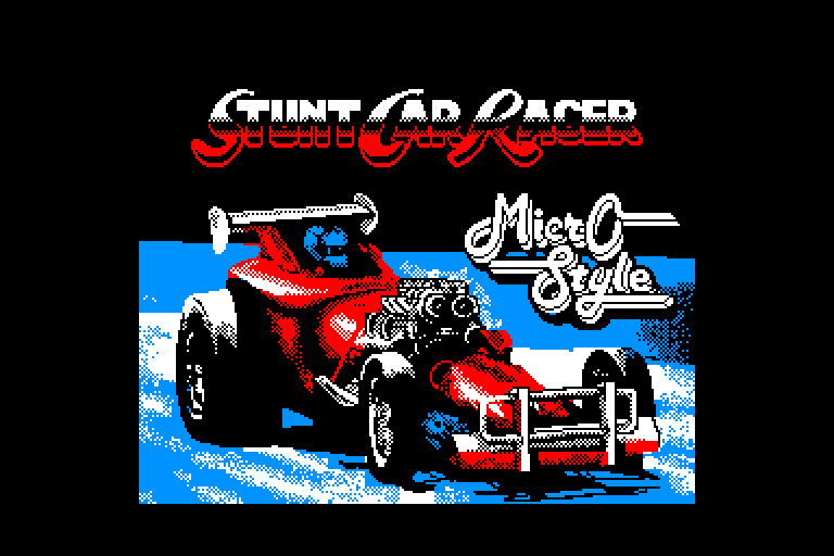 screenshot of the Amstrad CPC game Stunt Car Racer by GameBase CPC