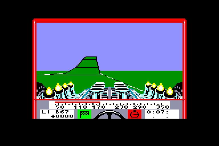 screenshot of the Amstrad CPC game Stunt Car Racer by GameBase CPC