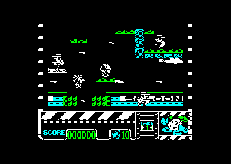 screenshot of the Amstrad CPC game Stuntman Seymour by GameBase CPC