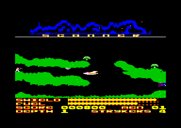 screenshot of the Amstrad CPC game Subterranean stryker by GameBase CPC