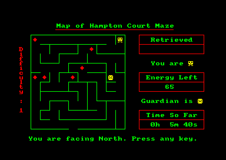 screenshot of the Amstrad CPC game Sultan's maze by GameBase CPC