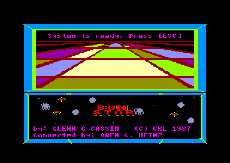 screenshot of the Amstrad CPC game Sun star by GameBase CPC