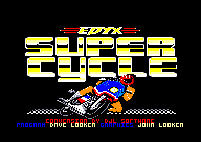 screenshot of the Amstrad CPC game Super Cycle by GameBase CPC