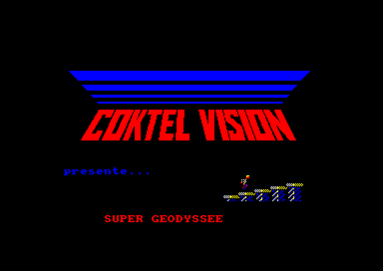 screenshot of the Amstrad CPC game Super geodyssee by GameBase CPC