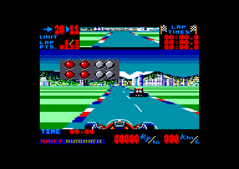 screenshot of the Amstrad CPC game Super Monaco GP by GameBase CPC