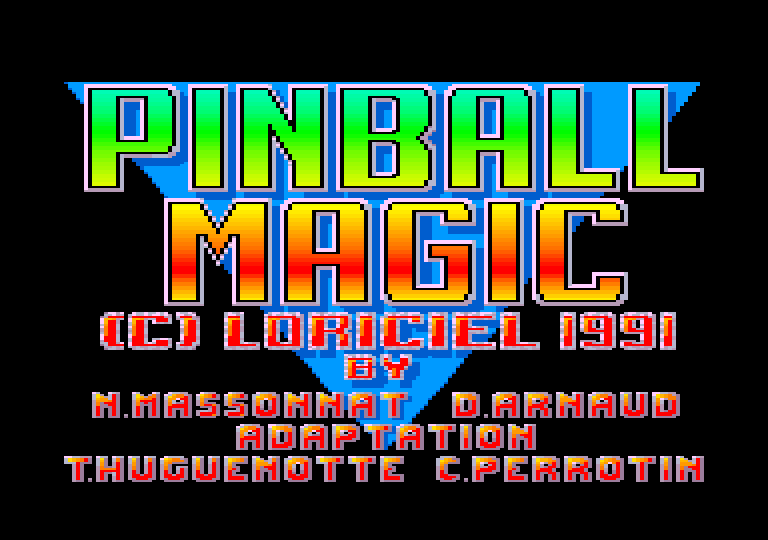 screenshot of the Amstrad CPC game Pinball Magic by GameBase CPC