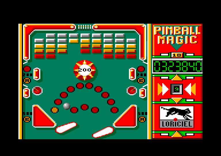 screenshot of the Amstrad CPC game Pinball Magic by GameBase CPC