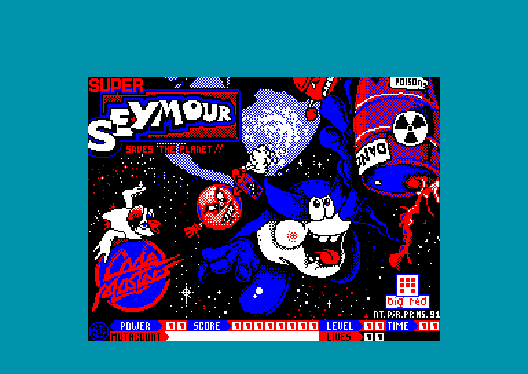 screenshot of the Amstrad CPC game Super Seymour saves the Planet by GameBase CPC