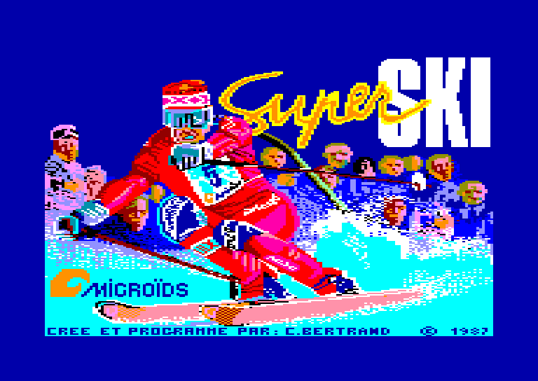 screenshot of the Amstrad CPC game Super ski by GameBase CPC