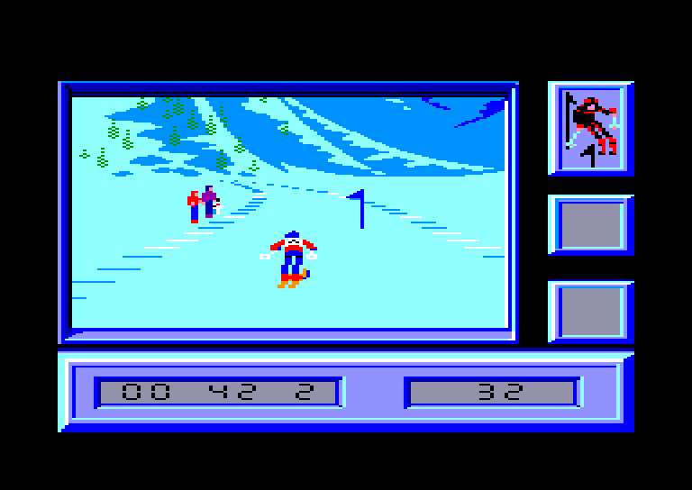 screenshot of the Amstrad CPC game Super ski by GameBase CPC