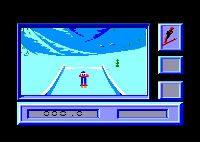 screenshot of the Amstrad CPC game Super ski by GameBase CPC
