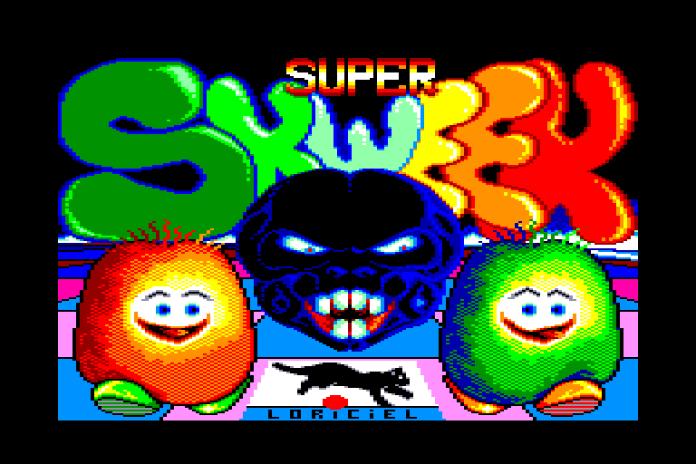 screenshot of the Amstrad CPC game Super Skweek by GameBase CPC