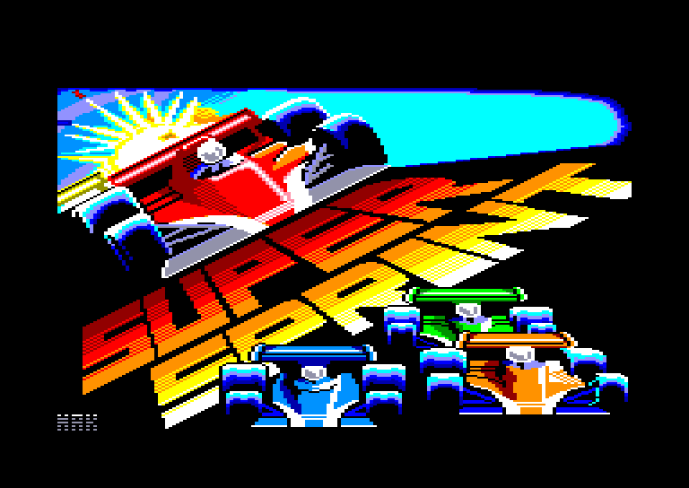 screenshot of the Amstrad CPC game Super Sprint by GameBase CPC