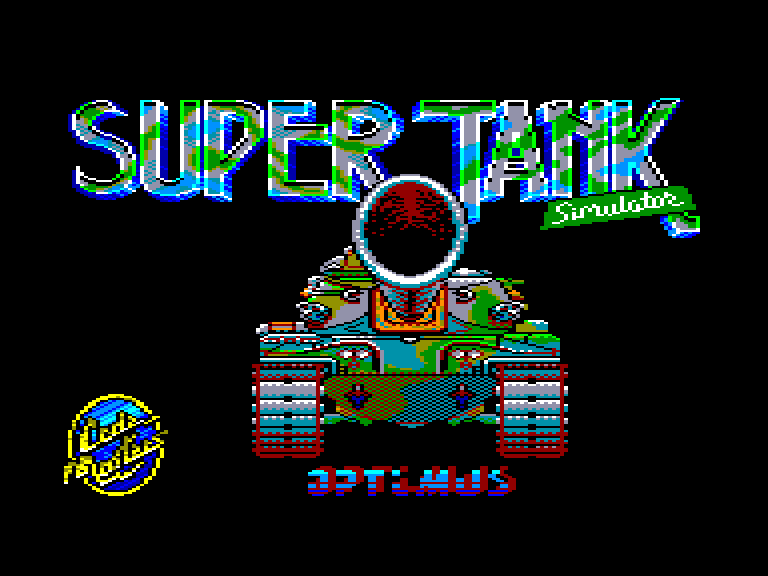 screenshot of the Amstrad CPC game Super Tank Simulator by GameBase CPC