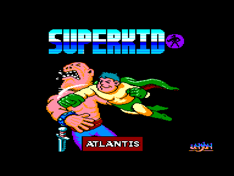 screenshot of the Amstrad CPC game Superkid by GameBase CPC