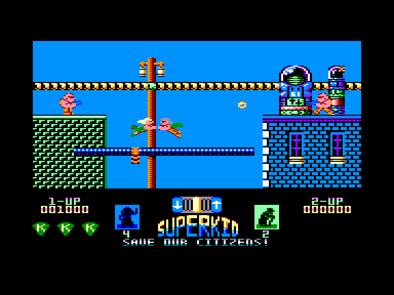 screenshot of the Amstrad CPC game Superkid by GameBase CPC