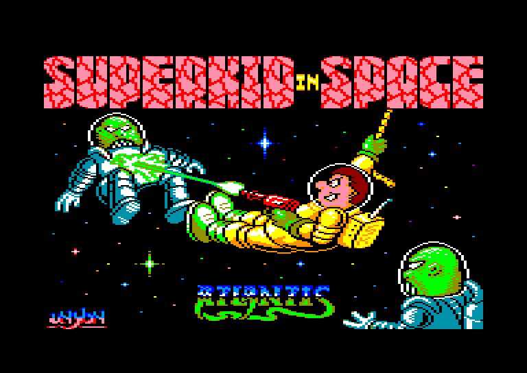 screenshot of the Amstrad CPC game Superkid in space by GameBase CPC