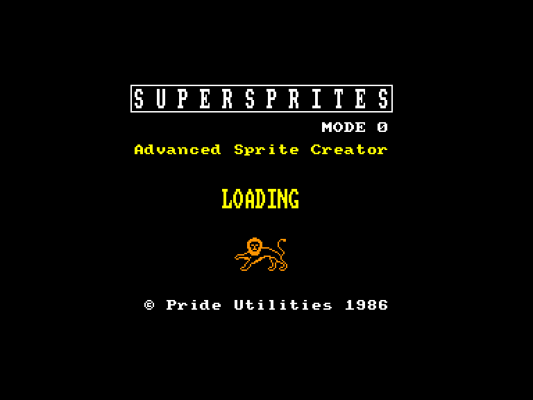 screenshot of the Amstrad CPC game Super Sprites by GameBase CPC