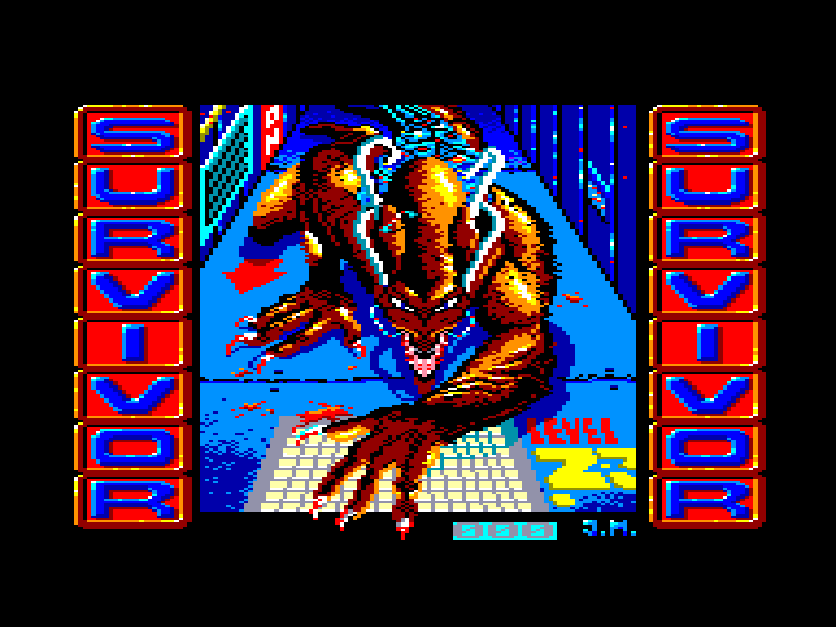 screenshot of the Amstrad CPC game Survivor by GameBase CPC