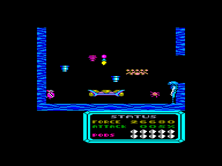 screenshot of the Amstrad CPC game Survivor by GameBase CPC