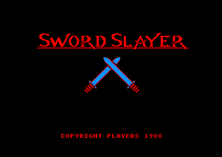 screenshot of the Amstrad CPC game Sword slayer by GameBase CPC