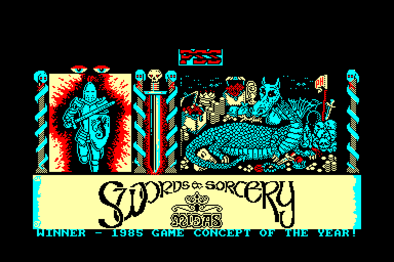 screenshot of the Amstrad CPC game Swords & Sorcery by GameBase CPC