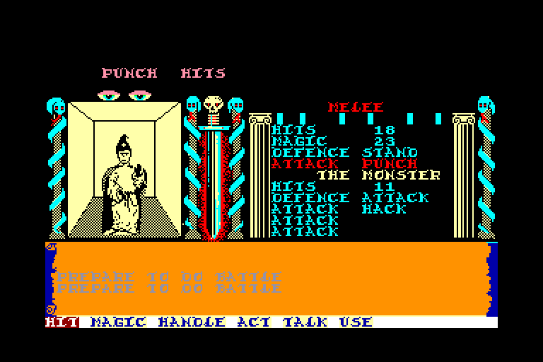 screenshot of the Amstrad CPC game Swords & Sorcery by GameBase CPC