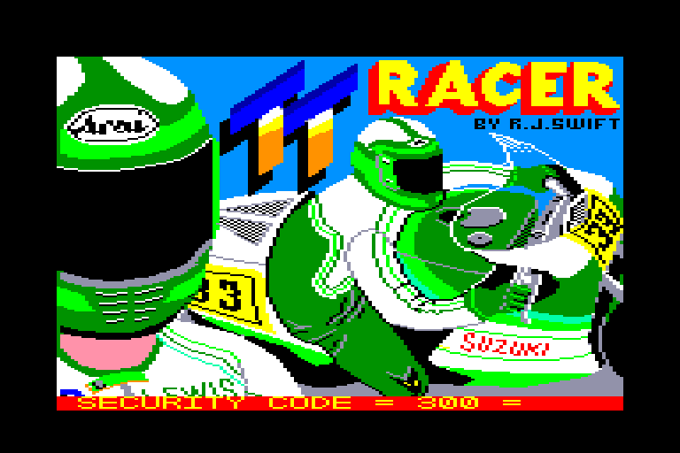 screenshot of the Amstrad CPC game TT racer by GameBase CPC