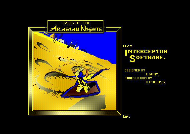 screenshot of the Amstrad CPC game Tales of the arabian nights by GameBase CPC