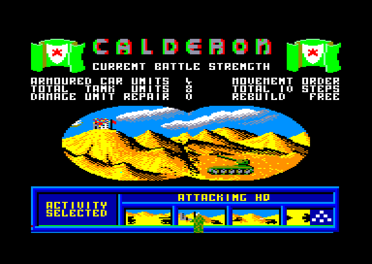 screenshot of the Amstrad CPC game Tank attack by GameBase CPC
