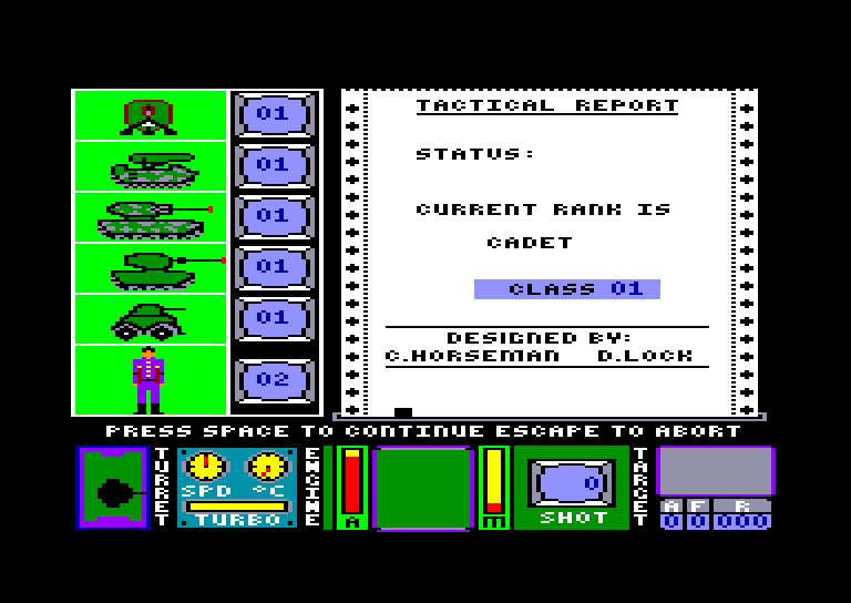 screenshot of the Amstrad CPC game Tank Command by GameBase CPC