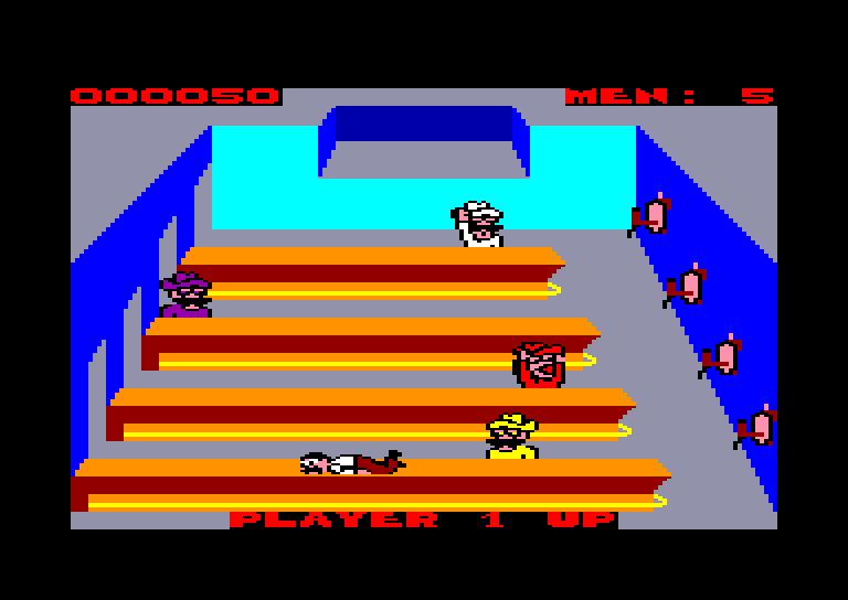 screenshot of the Amstrad CPC game Tapper by GameBase CPC