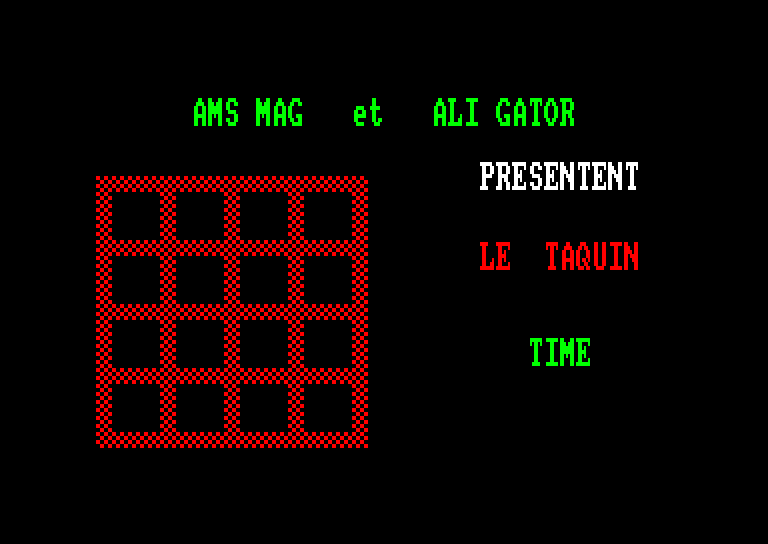 screenshot of the Amstrad CPC game Taquin by GameBase CPC