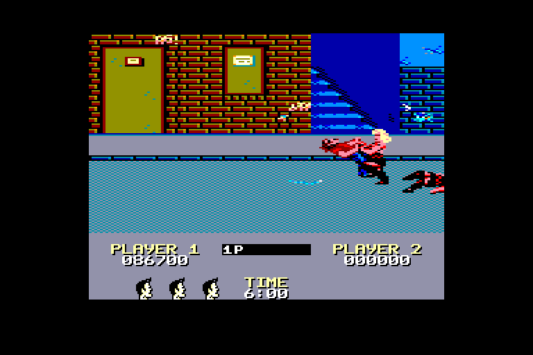 screenshot of the Amstrad CPC game Target Renegade by GameBase CPC