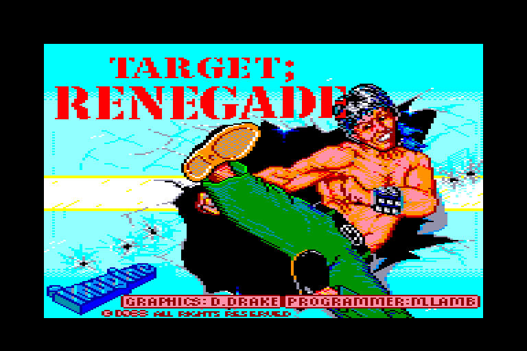 loading screen of the Amstrad CPC game Target Renegade