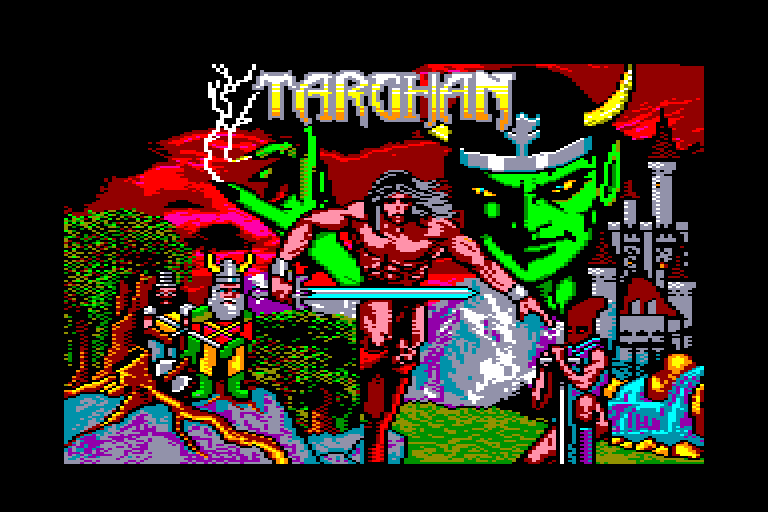 screenshot of the Amstrad CPC game Targhan by GameBase CPC