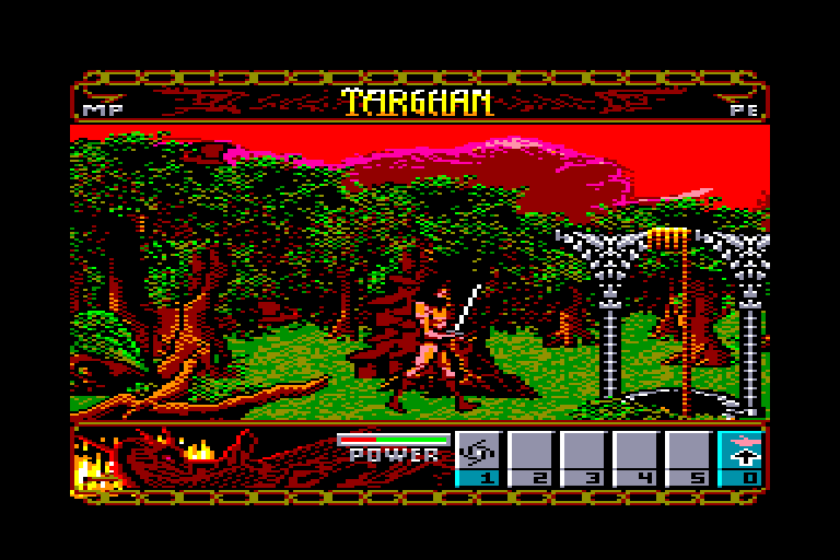 screenshot of the Amstrad CPC game Targhan by GameBase CPC