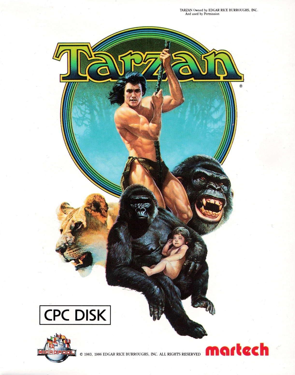 cover of the Amstrad CPC game Tarzan  by GameBase CPC