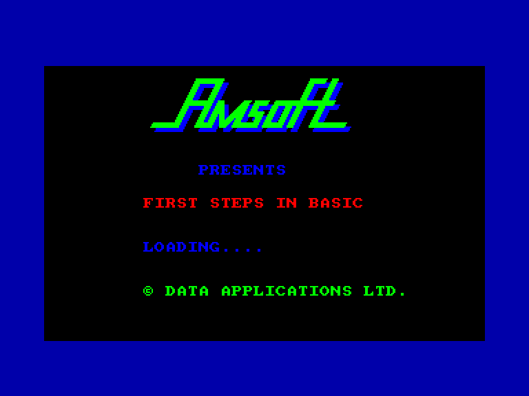 screenshot of the Amstrad CPC game Teach Yourself Amstrad BASIC - A Tutorial Guide - Part 1 by GameBase CPC
