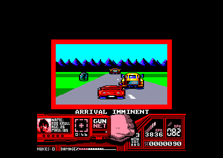 screenshot of the Amstrad CPC game Techno Cop by GameBase CPC