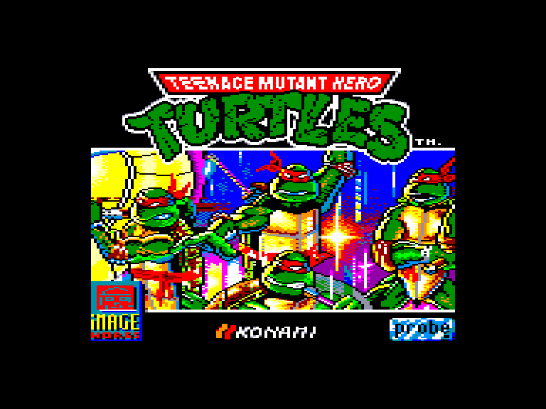 screenshot of the Amstrad CPC game Teenage Mutant Hero Turtles by GameBase CPC