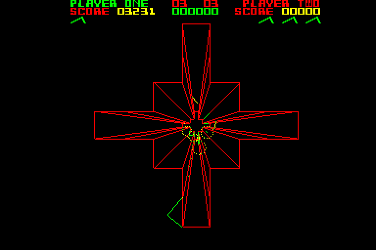 screenshot of the Amstrad CPC game Tempest by GameBase CPC