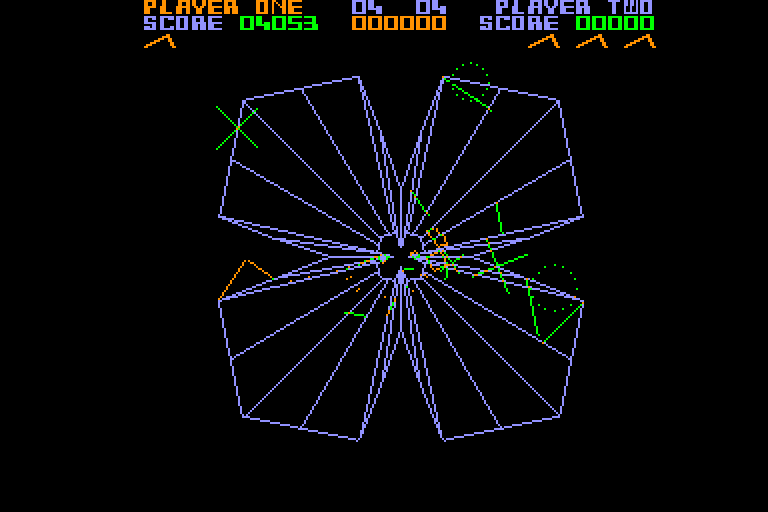 screenshot of the Amstrad CPC game Tempest by GameBase CPC