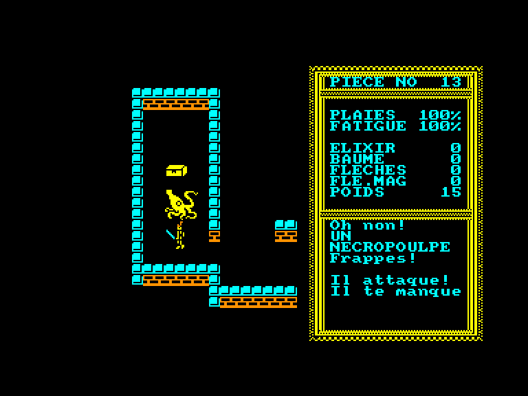 screenshot of the Amstrad CPC game Temple Of Apshai Trilogy by GameBase CPC