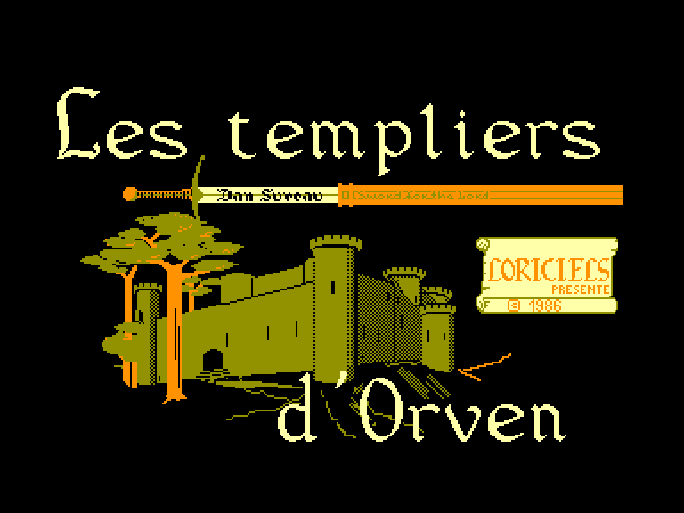 screenshot of the Amstrad CPC game Templiers d'Orven (les) by GameBase CPC